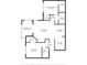 Floor plan of the house including the living room, kitchen, bedroom, screened porch and bathrooms at 9481 Highland Oak Dr # 710, Tampa, FL 33647