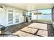 Screened patio featuring brick flooring at 12426 Dawn Vista Dr, Riverview, FL 33578