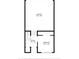 Floor plan of the first floor with garage, foyer, and bedroom at 1316 W Carmen St # 2, Tampa, FL 33606