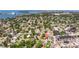 Wide aerial view of a residential community featuring a home with a pool and easy access to the bay at 2401 66Th S Ave, St Petersburg, FL 33712