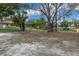 Expansive backyard with mature trees, a fenced perimeter, and potential for landscaping and recreation at 30 Pinetree Ct, Palm Harbor, FL 34683
