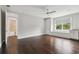 Bright, spacious bedroom includes hardwood floors, natural light and an ensuite bathroom at 4206 W Sevilla St, Tampa, FL 33629