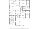 Detailed floor plan showcasing the layout of the home, including the kitchen, living spaces, bedrooms, and garage at 4206 W Sevilla St, Tampa, FL 33629