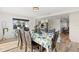 Dining room is adjacent to kitchen area with seating for eight guests at 4425 13Th Ne Way, St Petersburg, FL 33703