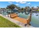 A view of the boat dock and canal at 4425 13Th Ne Way, St Petersburg, FL 33703