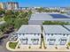 Aerial view of new townhome construction, close to city amenities and the bay at 4757 Legacy Park Dr, Tampa, FL 33611