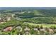 A luxurious neighborhood is shown from above, bordering a golf course and surrounded by natural beauty at 6310 W Maclaurin Dr, Tampa, FL 33647