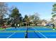 Outdoor pickleball courts on a sunny day, surrounded by lush landscaping at 9346 Southern Belle Dr, Weeki Wachee, FL 34613