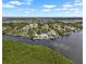 Aerial view of a waterfront community with docks and beautiful waterways at 100 18Th Nw St, Ruskin, FL 33570
