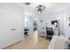 Versatile bonus room with tile flooring, great lighting, closet, and ample space for hobbies or an office at 100 18Th Nw St, Ruskin, FL 33570
