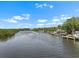 Scenic water view showcasing calm river and picturesque shoreline with lush mangroves and waterfront homes at 100 18Th Nw St, Ruskin, FL 33570