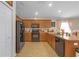 Functional kitchen featuring stainless steel appliances and ample counter space at 1022 Chandler Snowden Ct, Ruskin, FL 33570