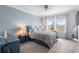 Serene bedroom with soft lighting, modern furniture, and natural light at 17222 Holly Well Ave, Wimauma, FL 33598