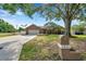 Charming single-story home featuring a well-manicured lawn, mature shade tree, and a cozy, inviting curb appeal at 1851 Skyland Dr, Clearwater, FL 33759