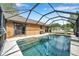 Sparkling pool with screened enclosure, ample patio space for outdoor enjoyment at 1851 Skyland Dr, Clearwater, FL 33759