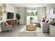 Comfortable living room featuring stylish furnishings, natural light, and modern decor for a relaxing atmosphere at 1877 Brekey Way, Zephyrhills, FL 33541