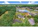 Overhead view of a home near a peaceful lake, surrounded by lush greenery and landscaping at 1934 Samantha Ln, Valrico, FL 33594