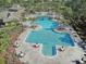 Aerial view of the resort style community pool at 20102 Oakflower Ave, Tampa, FL 33647
