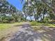 Long driveway leading to the property, surrounded by beautiful trees and landscaping at 3544 Porter Rd, Lithia, FL 33547