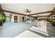 A spacious community gathering area featuring ceiling fans, seating, and nearby amenities for residents at 368 Perth Ct # 368, Dunedin, FL 34698