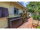 Exterior view of back patio and landscaping at 3843 Neptune Se Dr, St Petersburg, FL 33705
