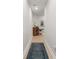 Hallway with light wood floors and a dark blue rug. There are plants and a mirror on display at 412 S Albany Ave # 2, Tampa, FL 33606