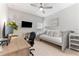 Functional home office with a desk, daybed, and a neutral color scheme at 412 S Albany Ave # 2, Tampa, FL 33606