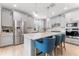 Modern kitchen featuring stainless steel appliances and a large quartz island at 412 S Albany Ave # 2, Tampa, FL 33606