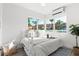 Inviting bedroom with ample natural light, sleek air conditioning, and calming blue rug at 650 70Th Ave, St Pete Beach, FL 33706