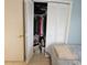 This closet includes shelving, hanging rods, and plenty of room for storage at 7303 9Th W Ave # 7303, Bradenton, FL 34209
