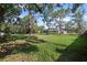 Spacious backyard with mature trees and a view of the home's exterior at 903 Tomahawk Trl, Brandon, FL 33511