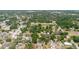 Aerial view of the neighborhood, with the property indicated by a yellow arrow at 1010 Oakhill St, Seffner, FL 33584