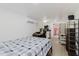 Cozy room setup that includes a bed, a kitchen and access to a bathroom at 1010 Oakhill St, Seffner, FL 33584