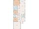 Detailed floor plan showcasing the layout of rooms including the primary bedroom, kitchen, and garage at 10153 Spruce River Way, Parrish, FL 34219