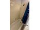 Tiled shower/tub combination with shower curtain at 144 Douglas W Rd # F, Oldsmar, FL 34677