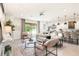 Spacious living room with comfortable seating, open to the kitchen, and natural light from the sliding glass door at 1512 Banner Elk St, Valrico, FL 33594