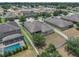 Aerial view of the rear exterior featuring a pool and fenced-in yard at 1512 Banner Elk St, Valrico, FL 33594