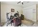 Bedroom featuring carpet and ceiling fan at 160 Sage Cir, Crystal Beach, FL 34681