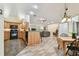 Spacious kitchen and living area combination, perfect for entertaining and relaxed Gathering living at 160 Sage Cir, Crystal Beach, FL 34681