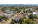 Beautiful aerial view of a residential neighborhood featuring a mix of modern homes and lush greenery at 2110 W Azeele St, Tampa, FL 33606
