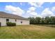 Spacious backyard with a well-maintained lawn and a secure fence, perfect for outdoor activities at 2214 132Nd E Pl, Parrish, FL 34219