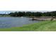 Scenic pond with a fountain and a wooden fishing pier at 3041 Short Leaf St, Wesley Chapel, FL 33543