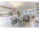 Open concept dining area and kitchen provides ample space for entertaining at 3181 Gulf Winds Cir, Hernando Beach, FL 34607