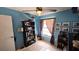 Bedroom featuring carpet, a ceiling fan, and a window with natural light at 3907 Orchard Hill Cir, Palm Harbor, FL 34684