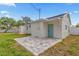 Backyard patio featuring a blue door at 411 37Th S St, St Petersburg, FL 33711