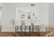 This modern kitchen has seating for three at the breakfast bar and stainless steel appliances at 5700 Escondida S Blvd # 401, St Petersburg, FL 33715
