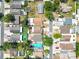 Birds eye view of a residential neighborhood showing many homes at 6915 N Hubert Ave, Tampa, FL 33614