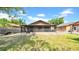 Backyard featuring a screened-in patio and grass area at 6915 N Hubert Ave, Tampa, FL 33614