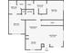 Detailed floor plan illustrating layout including the bedrooms, bathrooms, kitchen, and living areas at 9602 Lake Chase Island Way # 9602, Tampa, FL 33626