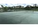 Well-maintained tennis court surrounded by lush landscaping and fencing at 9602 Lake Chase Island Way # 9602, Tampa, FL 33626